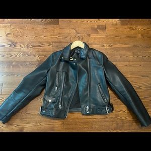 Leather moto jacket
